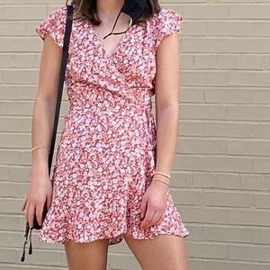 Abercrombie Fall floral wrap dress barely worn